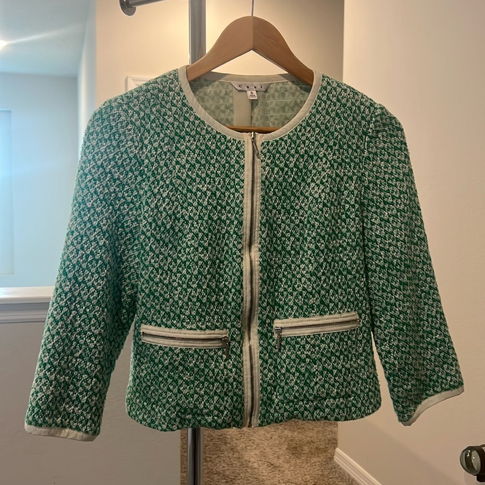 Cabi Clover Tweed Jacket Size 6